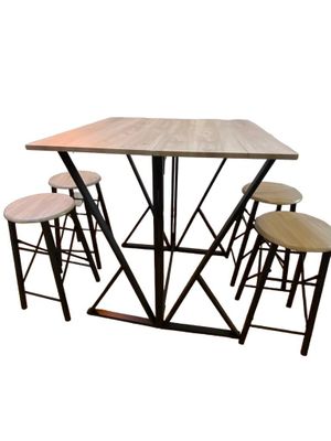Mesa Bar (Plegable) + 4 Taburetes