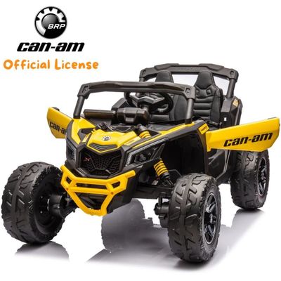 Auto a Batería Licencia Oficial Can-Am Maverick 4x4 Real, Ruedas de Goma y Asiento Tipo Cuero