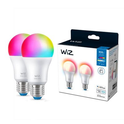 Pack 2 Ampolletas Inteligentes E27 Rgb Wi-Fi Bluetooth Led