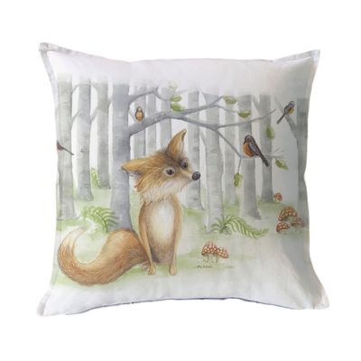 Imagen 1 del producto FUNDA COJÍN ALGODÓN ZORRITO SENTADO 45X45