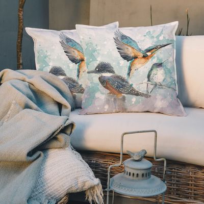 Imagen 2 del producto FUNDA COJÍN  ALGODÓN  MARTIN TURQUESA 45X45