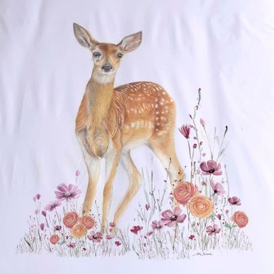 Imagen 2 del producto CUBREPLUMÓN KIDS BAMBI FLORCITAS KING