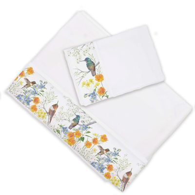 Juego de Sábanas 1,5 Plazas Picaflor Arcoíris