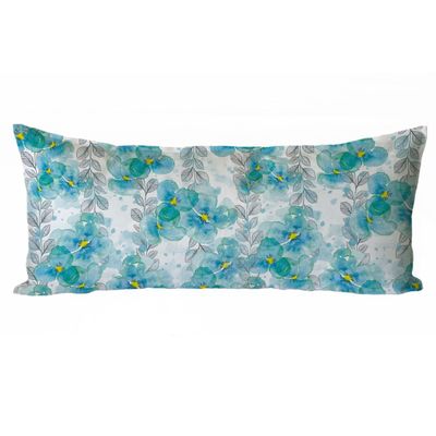 FUNDA COJÍN ALGODÓN MIX PENSAMIENTOS HOJITAS XL