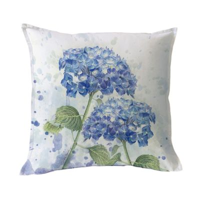 FUNDA COJIN ALGODÓN HORTENSIAS 45X45