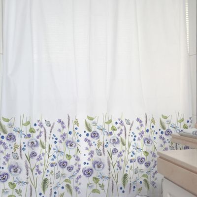 Imagen 2 del producto CORTINA DE BAÑO ALGODÓN PRIMAVERA VIOLETA