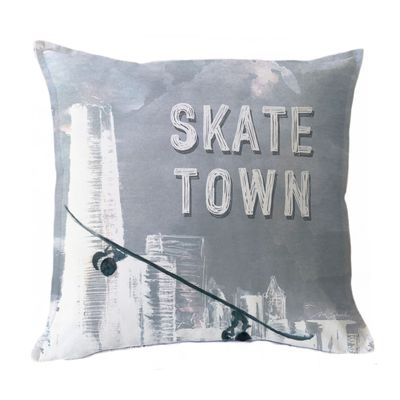 FUNDA COJÍN ALGODÓN SKATE TOWN  45X45