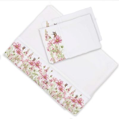 Juego de Sábanas King Jardín Primaveral Rosa