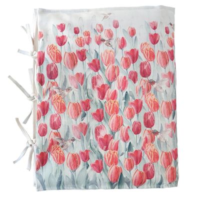 PIECERA MARISA TULIPANES ROJOS 140X70