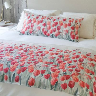 Imagen 2 del producto PIECERA MARISA TULIPANES ROJOS 140X70