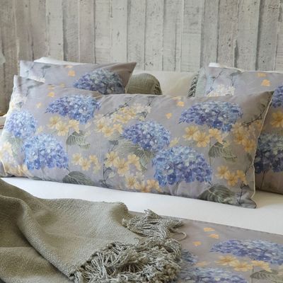 Imagen 2 del producto FUNDA COJÍN GAMUZA HORTENSIAS XL