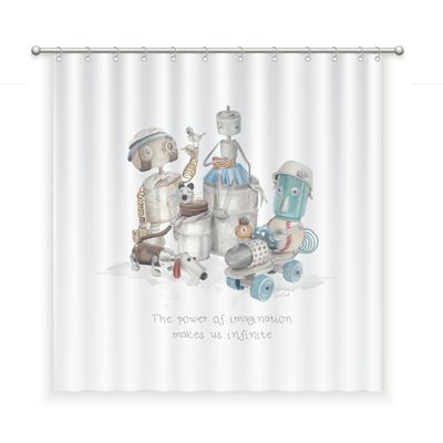 Imagen 1 del producto CORTINA BAÑO ALGODÓN ROBOTS