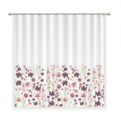 CORTINA DE BAÑO ALGODÓN PRIMAVERA ROSA