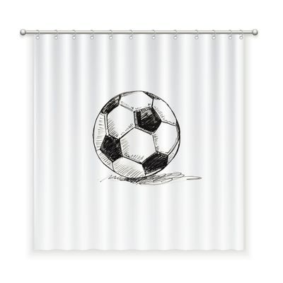 CORTINA DE BAÑO ALGODÓN PELOTA FÚTBOL