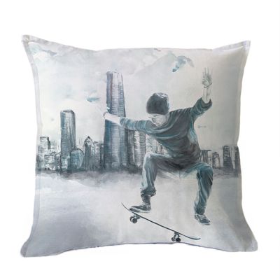 FUNDA COJÍN ALGODÓN SKATER 45X45