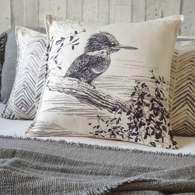 Imagen 2 del producto FUNDA COJÍN MARISA MARTÍN PESCADOR B/N 45X45