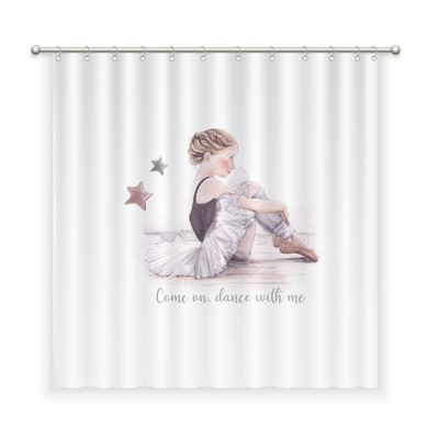 Imagen 1 del producto CORTINA DE BAÑO ALGODÓN BAILARINA