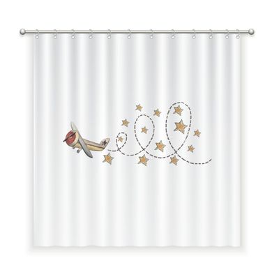 CORTINA DE BAÑO ALGODÓN AVIÓN