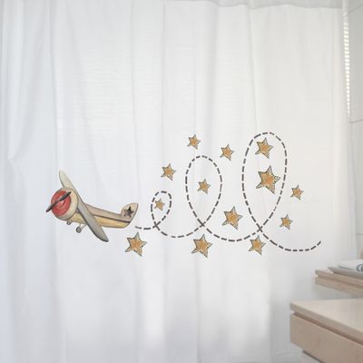 Imagen 2 del producto CORTINA DE BAÑO ALGODÓN AVIÓN