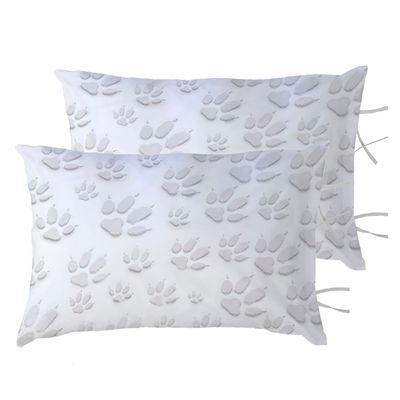 PACK 2 FUNDAS ALMOHADA PATITAS LEÓN 50X70