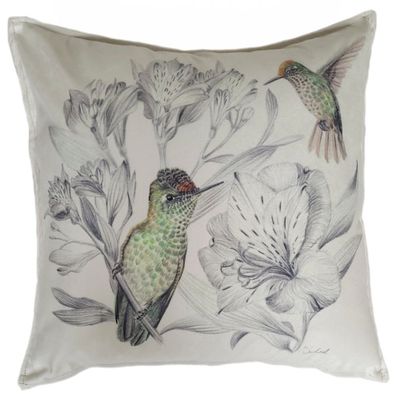 FUNDA COJÍN VELVET ENCANTO PICAFLORES 45X45