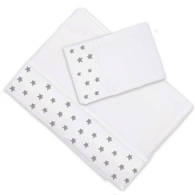 Juego de Sábanas 1 Plaza Estrellas Gris