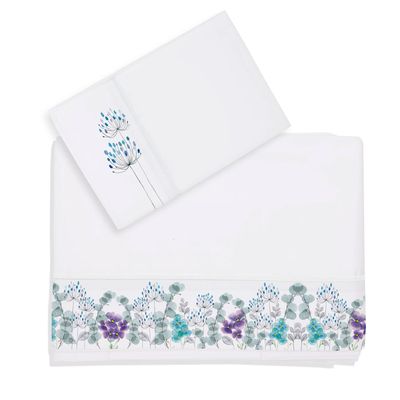 Juego de Sábanas 1,5 Plazas Jardín Pensamientos