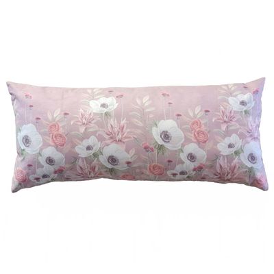 COJÍN GAMUZA ANÉMONE BLANCA XL