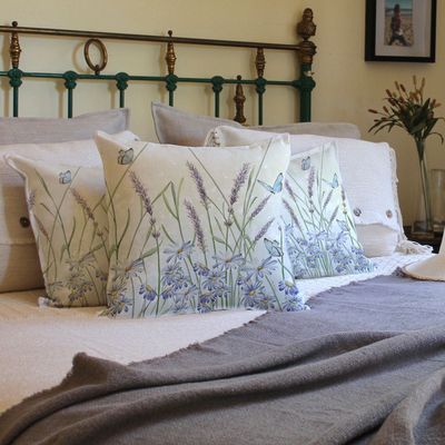 Imagen 2 del producto FUNDA COJÍN ALGODÓN  JARDÍN DE LAVANDA 45X45