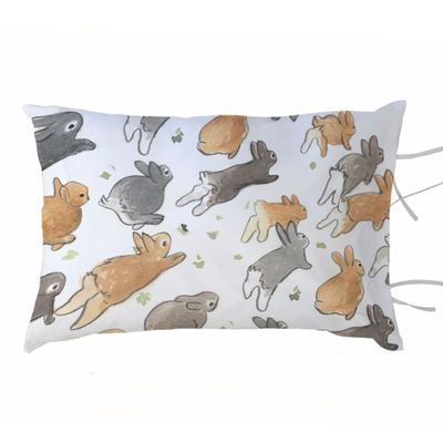 FUNDA ALMOHADA CONEJOS CORRIENDO 50X70
