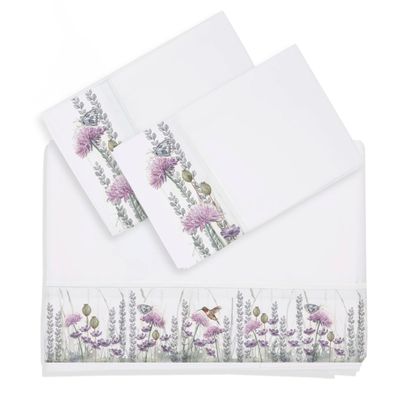 Imagen 1 del producto Juego de Sábanas King Jardín Silvestre Lila