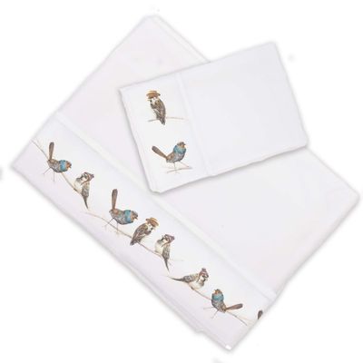 Juego de Sábanas Pajaritos Amigos 1,5 Plazas