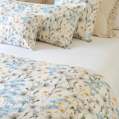 Imagen 2 del producto PIECERA MARISA NO ME OLVIDES SOBRE BLANCO 140 X 70