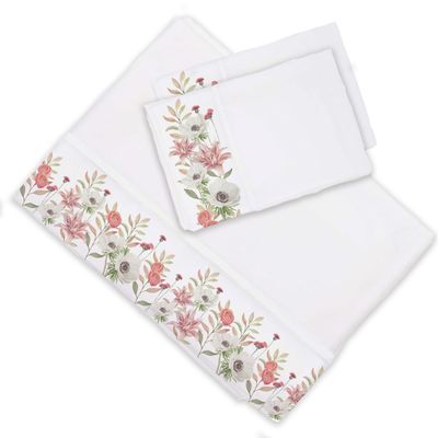 Juego de Sábanas 2 Plazas Anemona Blanca