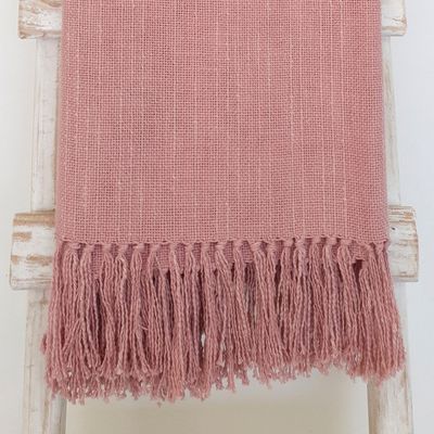 CHAL TELAR ALGODÓN ROSA VIEJO 160X100