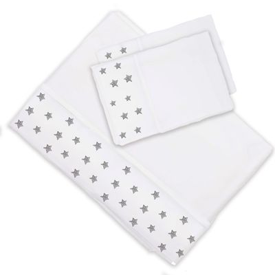 Juego de Sábanas Super King Estrellas Gris