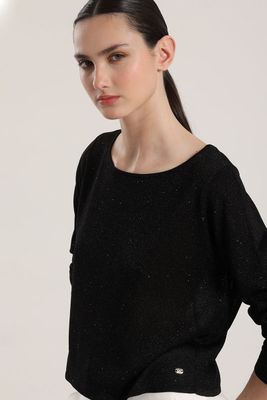 Imagen 2 del producto Tejido punto con lentejuelas mujer Liola negro