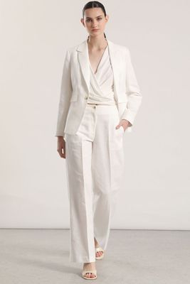 Imagen 2 del producto Blazer clásico lino Liola mujer crudo