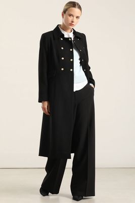 Imagen 2 del producto Abrigo largo cruzado, muflon negro Liola