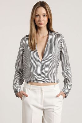 Blusa listada Liola mujer crudo