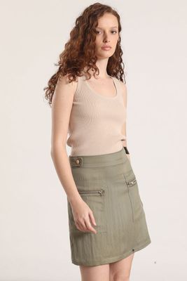 Falda mini cargo Liola mujer militar