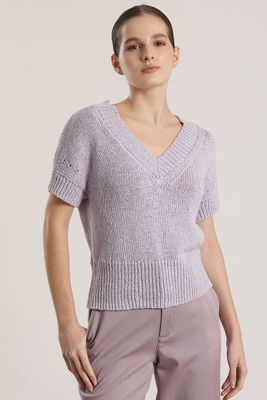 Tejido trenzado Liola mujer lila