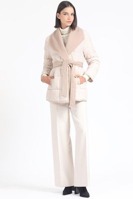 Imagen 2 del producto Parka Efecto Cuero Mix Muflon, Beige Liola