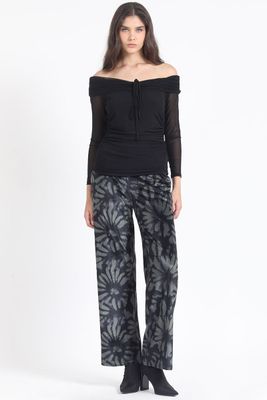 Imagen 2 del producto Polera De Malla, Off Shoulders, Recogido, Negro Liola