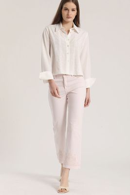 Imagen 2 del producto Jeans slim con bordado liola mujer rosa