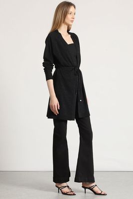 Imagen 2 del producto Tapado largo con hilo metalizado Liola mujer negro