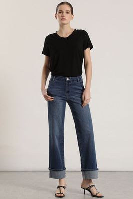 Imagen 2 del producto Jeans straight cropped Liola mujer azul
