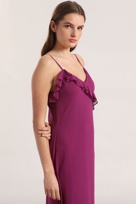 Imagen 2 del producto Vestido maxi volantes Liola mujer violeta