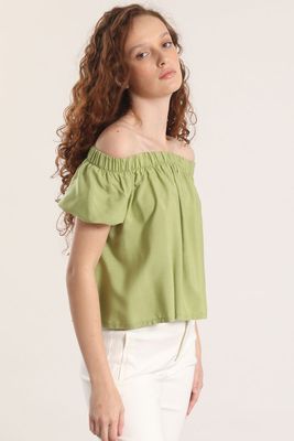 Imagen 2 del producto Blusa hombros liola mujer verde
