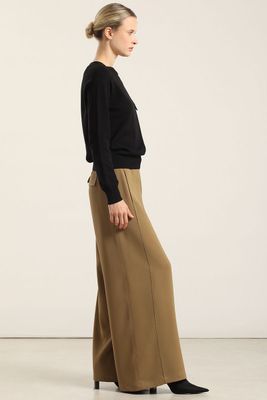 Imagen 2 del producto Pantalon Ancho, Tiro Alto, Camel Liola